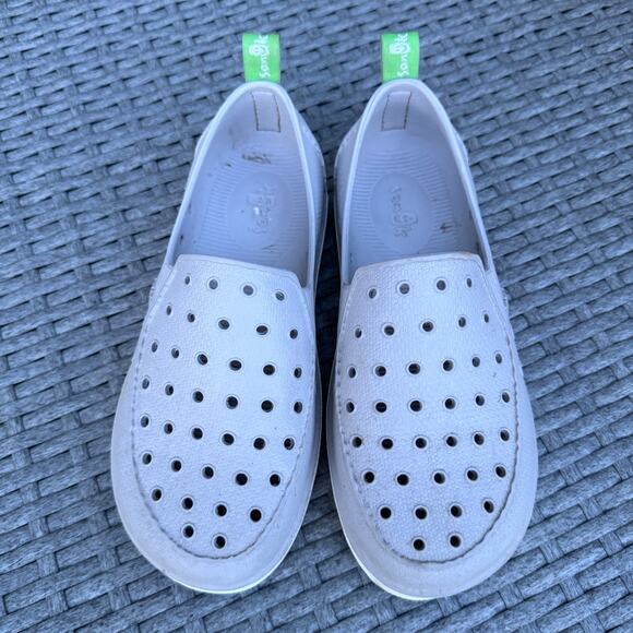 Sanukl‎ Lil Walker Shoes Loafers Slip On Comfort Waterproof White Kids Size 4 - Picture 5 of 7